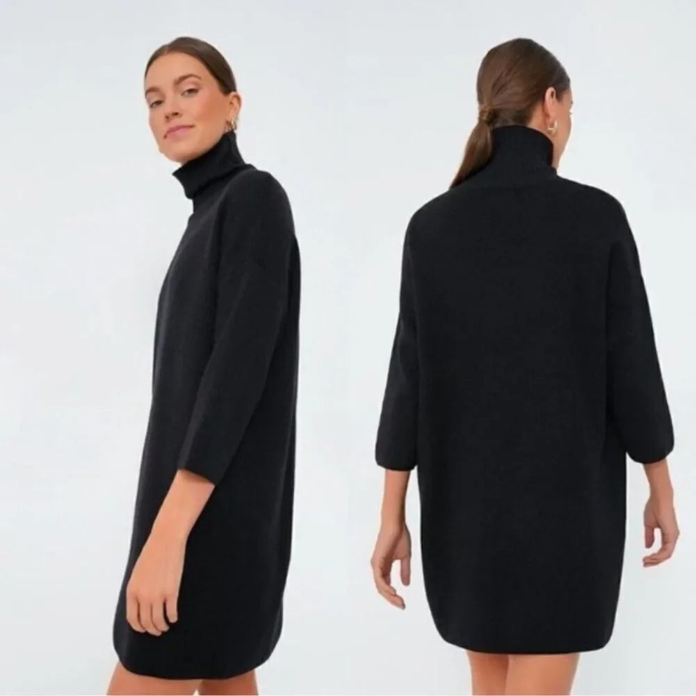 POMANDER PLACE Noir black shimmer Vivianne turtleneck sweater DressXL